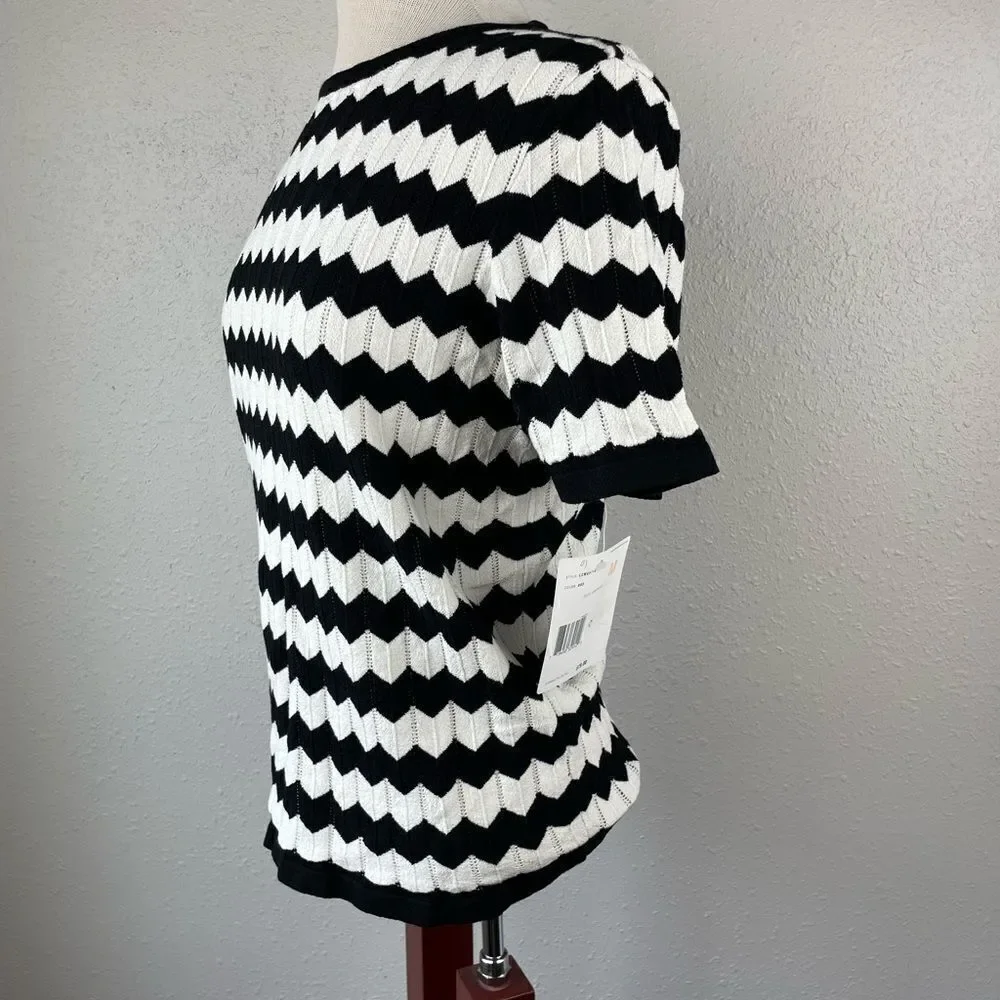 NWT Short Sleeve Sweater Top Size M - Picture 3 of 7